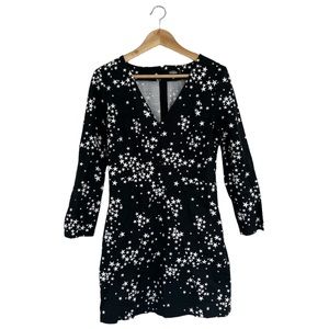 Black Star Print Women's Dress